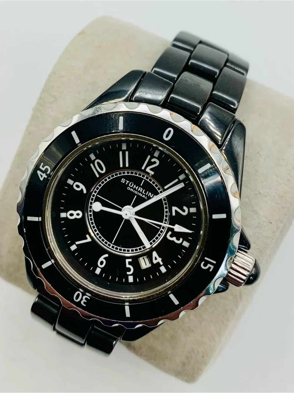 Stuhrling Original Women's Black Stainless Steel Watch